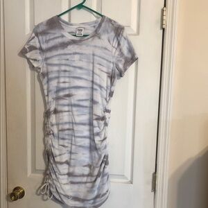 PINK Victoria's Secret Gray and White Dress